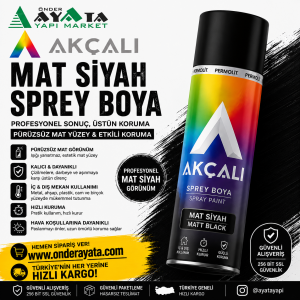 Akçalı Sprey Mat Siyah 526 400 ml