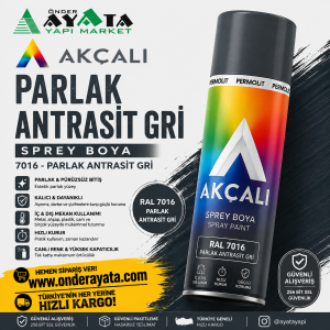 Akçalı Sprey 7016 Antrasit Gri Parlak 400 ml