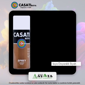 Casati Isıya Dayanıklı Sprey Boya  400 ml Siyah