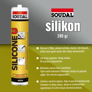 Soudal Silikon Silicone U 280 gr ŞEFFAF