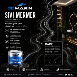 Demarin Sıvı Mermer 1 kg SİYAH LIQUID MARBLE